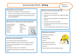 Quarter 1 Writing Learning Map
