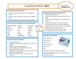 Quarter 1 Math Learning Map