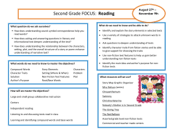 Quarter 1 Reading Learning Map