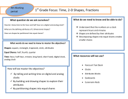 4th Quarter Math- Time / 3D Shapes / 2D Shapes