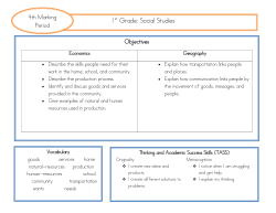 4th Quarter Social Studies
