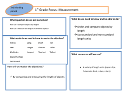 3rd Quarter Math - Measurement