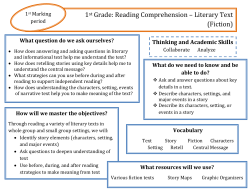 1st Quarter Reading- Literary Text
