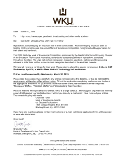 Mark of Excellence Categories