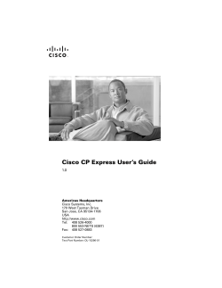 Cisco CP Express User&acirc;&euro;&trade;s Guide