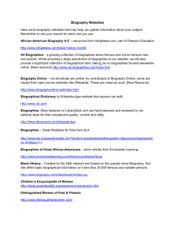 Biography Websites