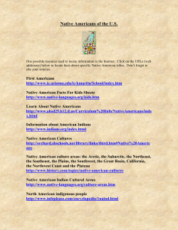 Native American websites 2012