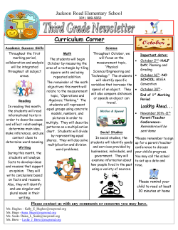 2015 October 3rd grade news
