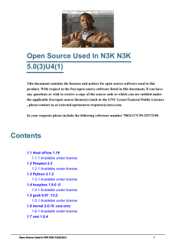 License and Copyright Information for Cisco NX-OS Software, Release 5.0(3)U4(1)