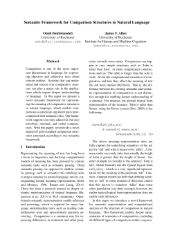 Semantic Framework for Comparison Structures in Natural Language