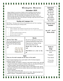 Kindergarten December