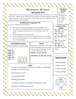 Novemer Kindergarten