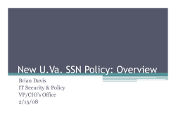 Full SSN Policy overview
