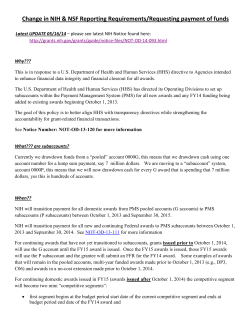 Federal agencies tighten final financial reporting and closeout time line (April 2014 - Updated 5/16/2014)