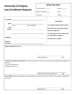 Late Enrollment Form