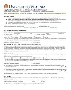 Application for In-State Privileges