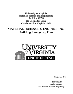 Disaster Plan: MSE Building