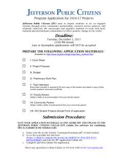 JPC Application Checklist