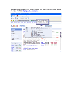 Step 1 finding your numbers in Google