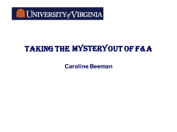 Taking the Mystery Out of F A