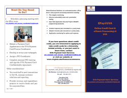 Brochure: University of Virginia EPay@UVA – Secure Online Credit Card Processing