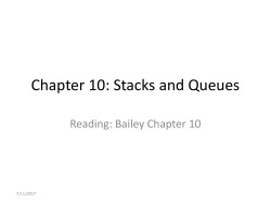 Stacks and Queues