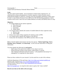 Marine Protected Areas