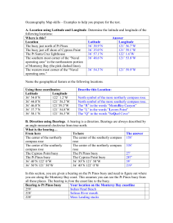 Map skills practice sheet--including answers