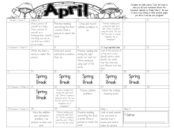 April Homework 2014