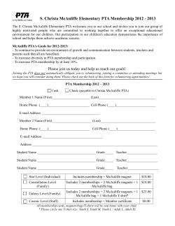 PTA Membership Form 12-13