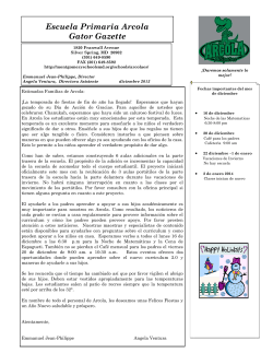 December Gazette Spanish