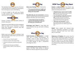 "Talking to a Friend with Disordered Eating" brochure