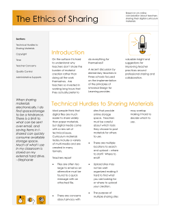 The Ethics of Sharing (pdf)