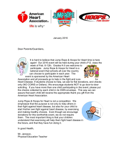 Jump Rope/Hoops for Heart