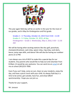 Field Day Information Letter&nbsp;&nbsp;