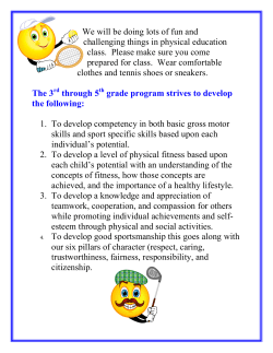 Third Grade - Fifth Grade Program