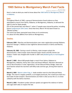 Timeline for March to Montgomery