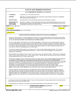 Instructions for information packet