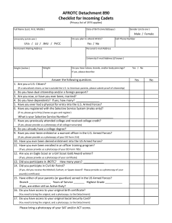 Non-Scholarship Checklist