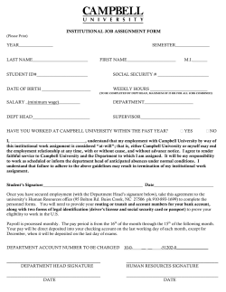 Student Employment Form