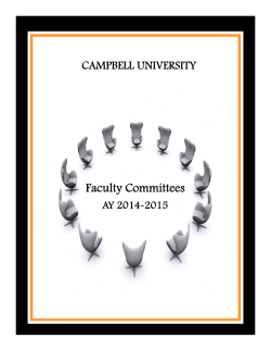 Download the AY 2014-2015 Faculty Committees