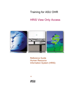 OHR Training HRIS ViewOnlyAccess