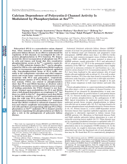 Calcium dependence of polycystin-2 channel activity is modulated by phosphorylation at Ser812.