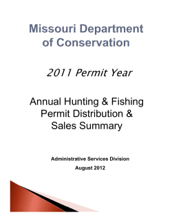 2011 Permit Year Distribution and Sales Summary