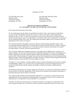 101 Eminent Persons to Senators Reid and McConnell