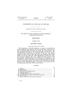 2007 Senate Report on UNCLOS (Exec. Rpt. 110-9)