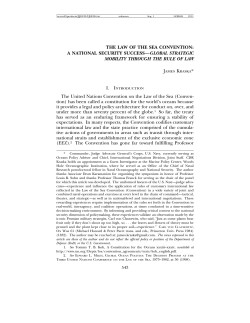 UNCLOS: A National Security Success by Kraska