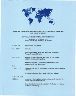 Francophone Films and Literature