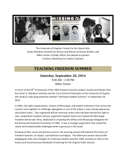 Teaching Freedom Summer announcement