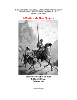 400 a&ntilde;os de Don Quijote: Spanish Workshop
